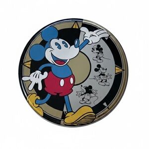 Vintage Style Red&Blue Disney Mickey Mouse Round Decorative Tin-Danawares